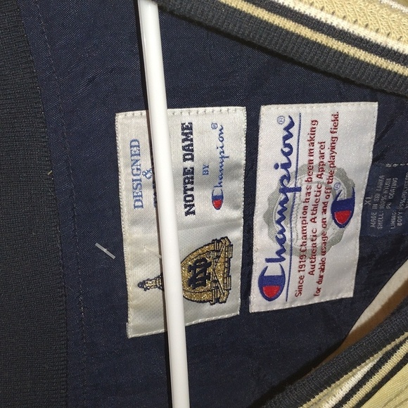 Vintage 90's Champion Notre Dame Pullover Windbreaker Jacket XL - Picture 4 of 7